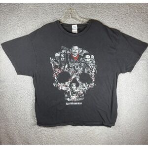 The Walking Dead TWD Mens 2XL AMC Zombie 2016 Negan Black Graphic T Shirt Y2K